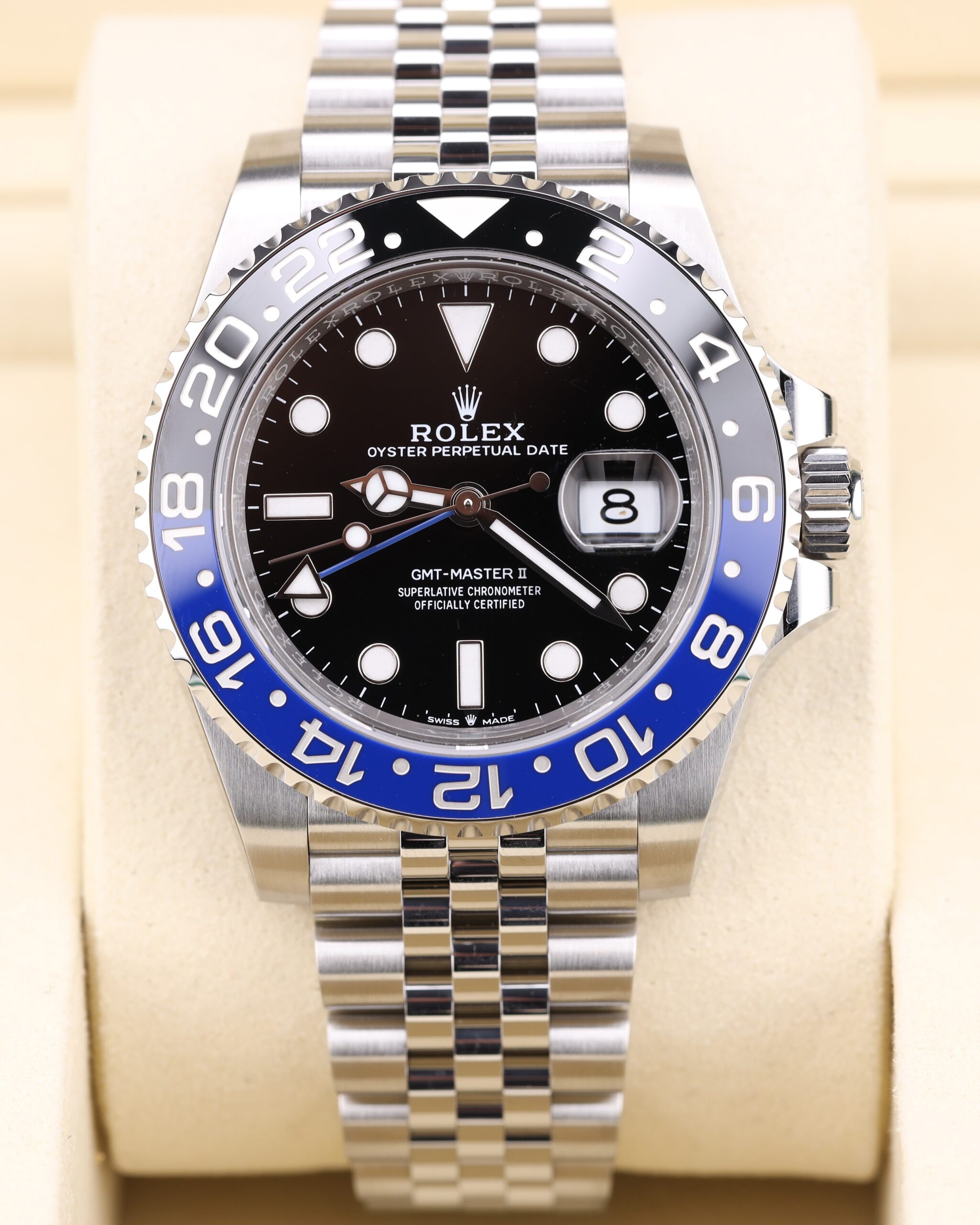 Rolex GMT-Master II Batgirl wristwatch with Jubilee bracelet