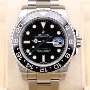 Black dial GMT-Master II with green arrow hand