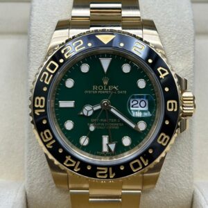 Luxury green dial GMT wristwatch